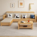 Modern Nordic Solid Wood Sofa Set for Small Living Room Chinese Storage Sofa for Winter Summer Modern Nordic Solid Wood Sofa Set for Small Living Room Chinese Storage Sofa for Winter Summer