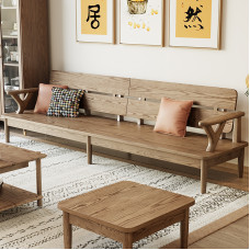 Modern White Wax Wood Sofa for Small Living Room Modern White Wax Wood Sofa for Small Living Room