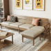 Modern White Wax Wood Sofa for Small Living Room Modern White Wax Wood Sofa for Small Living Room