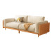 Scandinavian Style Wooden Sofa for Small Living Room 3 Person