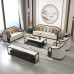 Modern Chinese Style Living Room Furniture Villa Zen Luxury Light White Waxwood