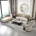 Modern Chinese Style Living Room Furniture Villa Zen Luxury Light White Waxwood