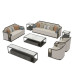 Modern Chinese Style Living Room Furniture Villa Zen Luxury Light White Waxwood