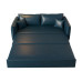 Twoinone MultiFunctional Folding Leather Sofa Bed for Small Living Room