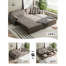 Italian Luxury Sofa Bed Multifunctional Storage Foldable Retractable Single Person for Small Living Room