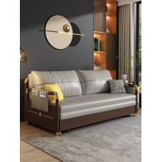 MultiFunctional Foldable Small Space Sofa Bed New Chinese Style Tech Fabric Double Storage Extending TwoinOne