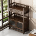 Cabinet side table tea placard shelf storage chest tea caddy