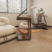 Wood sofa C shaped side table bedside table living room console mini tea table