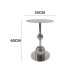 Stainless Steel Circular Glass Tea Table for Small Living Rooms