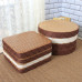 Japanese Tatami Zabuton Meditation Seat Mat for Tea Ceremony Chado Zen Practices Home Use Rattan Weaving