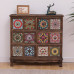 American Retro Wooden Cupboard Painting Living Room Storage Drawer Cabinet Balcony Multilayer Shelf Cabinet Bedroom American Retro Wooden Cupboard Painting Living Room Storage Drawer Cabinet Balcony Multilayer Shelf Cabinet Bedroom