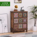 American Retro Wooden Cupboard Painting Living Room Storage Drawer Cabinet Balcony Multilayer Shelf Cabinet Bedroom American Retro Wooden Cupboard Painting Living Room Storage Drawer Cabinet Balcony Multilayer Shelf Cabinet Bedroom