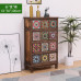 American Retro Wooden Cupboard Painting Living Room Storage Drawer Cabinet Balcony Multilayer Shelf Cabinet Bedroom American Retro Wooden Cupboard Painting Living Room Storage Drawer Cabinet Balcony Multilayer Shelf Cabinet Bedroom