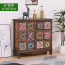 American Retro Wooden Cupboard Painting Living Room Storage Drawer Cabinet Balcony Multilayer Shelf Cabinet Bedroom American Retro Wooden Cupboard Painting Living Room Storage Drawer Cabinet Balcony Multilayer Shelf Cabinet Bedroom