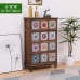 American Retro Wooden Cupboard Painting Living Room Storage Drawer Cabinet Balcony Multilayer Shelf Cabinet Bedroom American Retro Wooden Cupboard Painting Living Room Storage Drawer Cabinet Balcony Multilayer Shelf Cabinet Bedroom