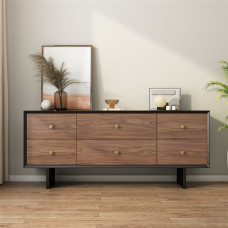 Vintage Black Solid Wooden Chest Cabinet