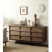 All Wood Nine Drawer Chests for Bedroom Living Room Modern Minimalist Dark Walnut Storage Cabinets Japanese Light Luxury Drawers