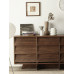 All Wood Nine Drawer Chests for Bedroom Living Room Modern Minimalist Dark Walnut Storage Cabinets Japanese Light Luxury Drawers