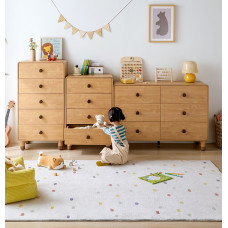 Wooden Cabinet Feet Kids Five Drawer Chest Bedroom End Drawers Storage Cabinet