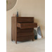 Nordic Slanted FiveDrawer Walnut Storage Cabinet Nordic Slanted FiveDrawer Walnut Storage Cabinet