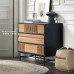 Nordic Retro Color Oak Sideboard Black Designer Oak Tea Cup Cabinet