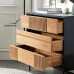 Nordic Retro Color Oak Sideboard Black Designer Oak Tea Cup Cabinet