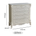 Five Drawer Solid Wood European Bedroom Chest Storage Cabinet for Home Living Room Wall Mounted
