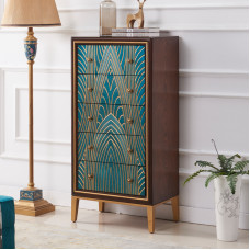 American Style Chest of Drawers Bedroom Storage Cabinet European Living Room Five Chest Luxury Storage Cabinet Nordic Vintage Five Drawer Chest