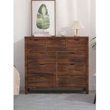 Seven Drawer Wooden Retro Cabinet with Lock