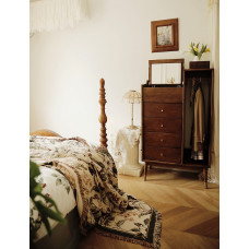 Scandinavian Solid Wood Wardrobe with Hanging Rack Scandinavian Solid Wood Wardrobe with Hanging Rack