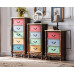 American Solid Wood Vintage Five Drawer Cabinet