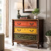 American Solid Wood Vintage Five Drawer Cabinet
