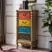 American Solid Wood Vintage Five Drawer Cabinet