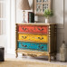American Solid Wood Vintage Five Drawer Cabinet
