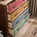 American Solid Wood Vintage Five Drawer Cabinet