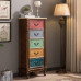 American Solid Wood Vintage Five Drawer Cabinet