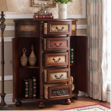 American Wooden Half Round Five Drawer Cabinet American Wooden Half Round Five Drawer Cabinet