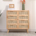 Scandinavian Solid Wood Six Drawer Wicker Weave Modern Bedroom Dresser Five Drawer Living Room Wooden Storage Cabinet Scandinavian Solid Wood Six Drawer Wicker Weave Modern Bedroom Dresser Five Drawer Living Room Wooden Storage Cabinet