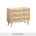 Scandinavian Solid Wood Six Drawer Wicker Weave Modern Bedroom Dresser Five Drawer Living Room Wooden Storage Cabinet Scandinavian Solid Wood Six Drawer Wicker Weave Modern Bedroom Dresser Five Drawer Living Room Wooden Storage Cabinet