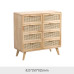 Scandinavian Solid Wood Six Drawer Wicker Weave Modern Bedroom Dresser Five Drawer Living Room Wooden Storage Cabinet Scandinavian Solid Wood Six Drawer Wicker Weave Modern Bedroom Dresser Five Drawer Living Room Wooden Storage Cabinet