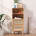 Scandinavian Solid Wood Six Drawer Wicker Weave Modern Bedroom Dresser Five Drawer Living Room Wooden Storage Cabinet Scandinavian Solid Wood Six Drawer Wicker Weave Modern Bedroom Dresser Five Drawer Living Room Wooden Storage Cabinet
