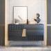 Italian Modern Minimalist Five Drawer Wardrobe Bedroom Luxury Large Capacity Storage Cabinet Living Room High Foot Solid Wood Drawers Storage Cabinet