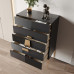 Italian Modern Minimalist Five Drawer Wardrobe Bedroom Luxury Large Capacity Storage Cabinet Living Room High Foot Solid Wood Drawers Storage Cabinet