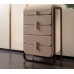 Italian Minimalist Five Drawer Wardrobe Designer Home Luxury Superfine Leather Storage Cabinet Bedroom