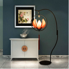 New Chinese Lotus Style Floor Lamp New Chinese Lotus Style Floor Lamp