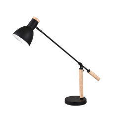 Iron And Wood Single Head Floor Lamp