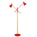 Iron And Wood Double Head Floor Lamp Iron And Wood Double Head Floor Lamp