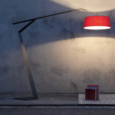 Arco Iron And Fabric Floor Lamp