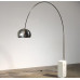 Arco Marble Fishing Floor Lamp With Rectangular White Marble Base Large Size