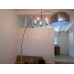Arco Marble Fishing Floor Lamp With Rectangular White Marble Base Large Size